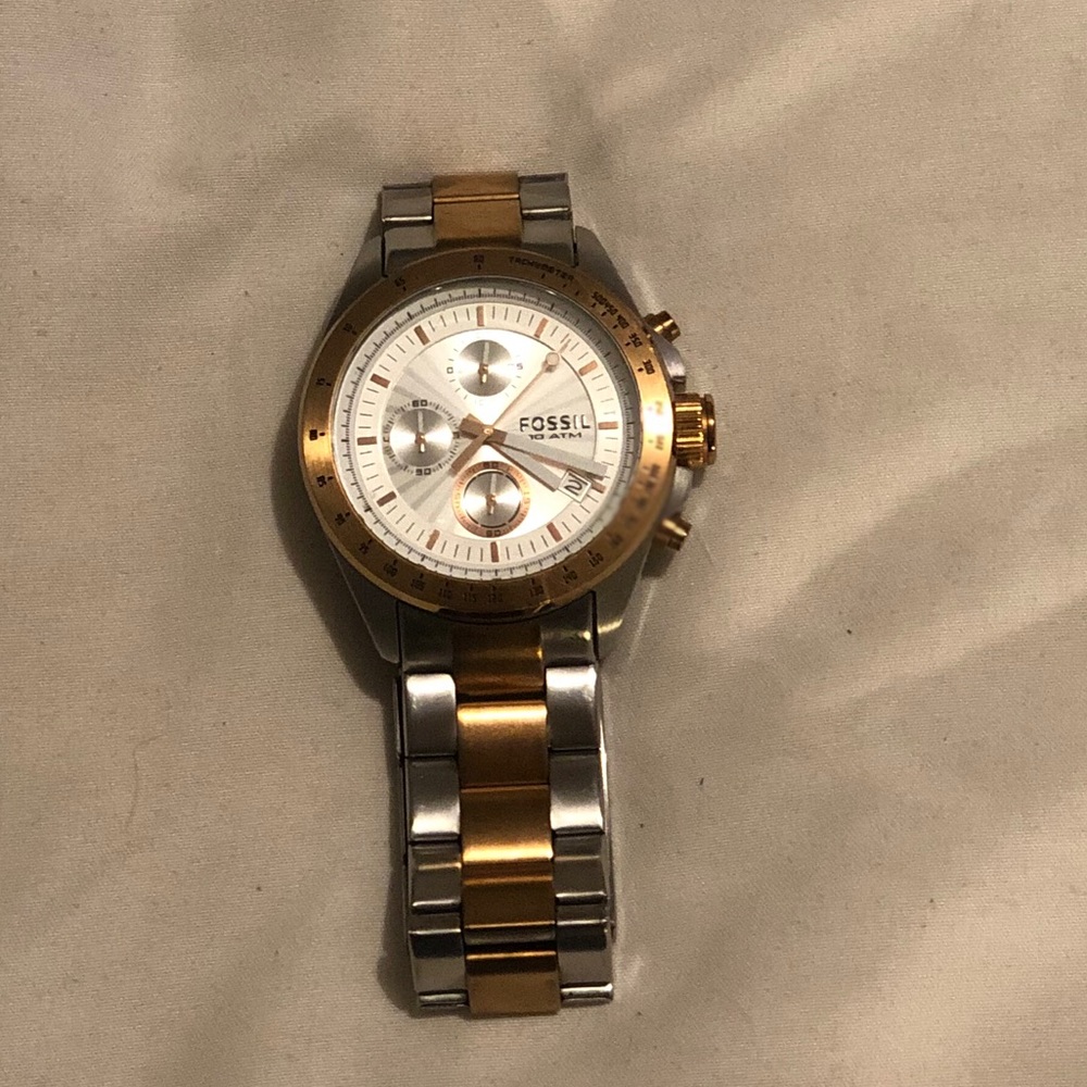 Men’s two tone Fossil watch